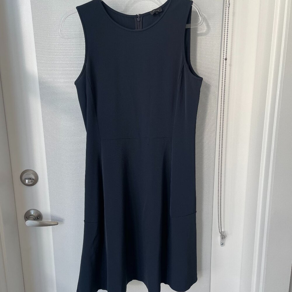 Theory Navy Sleeveless Fit & Flare Dress - Size 12